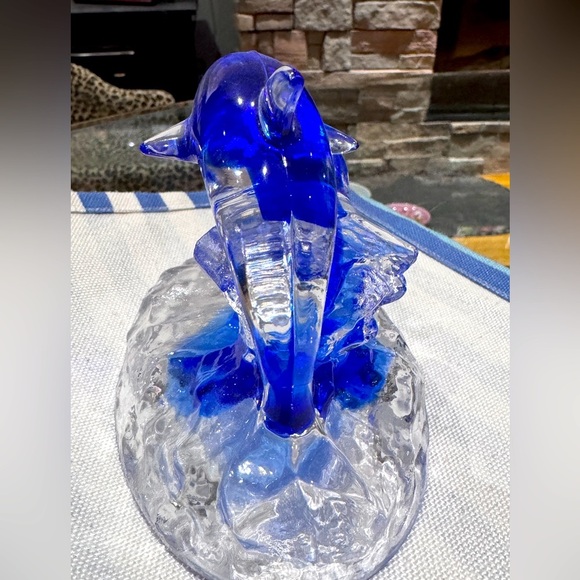 🐬 Stunning Vintage Rare Cristal d’Arques Mother & Baby Dolphin Figurine France 🐬 - Picture 13 of 16